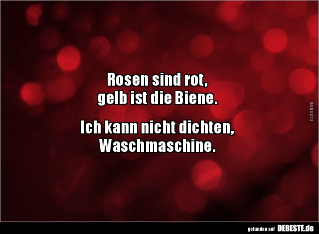 Rosen sind rot, gelb ist die Biene.. - Lustige Bilder | DEBESTE.de