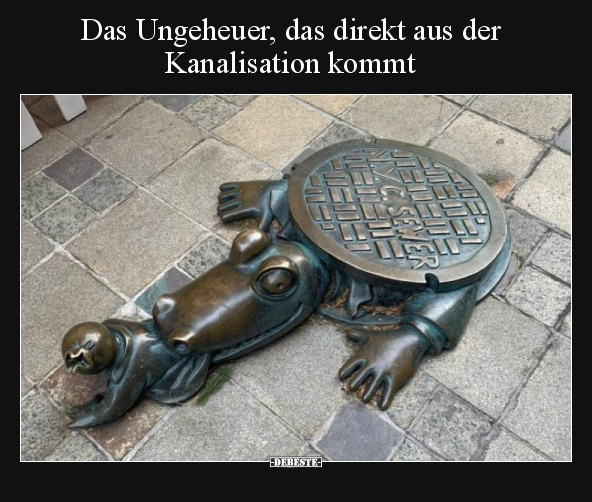Das Ungeheuer, das direkt aus der Kanalisation kommt.. - Lustige Bilder | DEBESTE.de