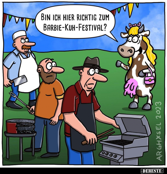 Bin ich hier richtig zum Barbie-Kuh-Festival?.. - Lustige Bilder | DEBESTE.de