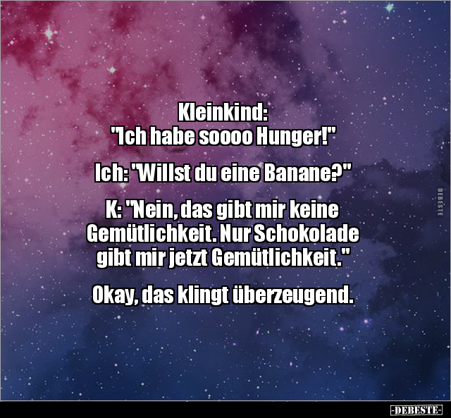 Kleinkind: "Ich habe soooo Hunger!" Ich: "Willst du eine.." - Lustige Bilder | DEBESTE.de