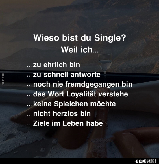 Wieso bist du Single? Weil ich... - Lustige Bilder | DEBESTE.de