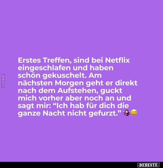 Erstes Treffen, sind bei Netflix eingeschlafen.. - Lustige Bilder | DEBESTE.de
