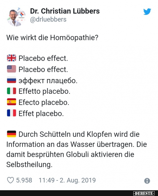 Wie wirkt die Homöopathie? - Lustige Bilder | DEBESTE.de