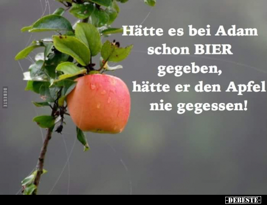 Hätte es bei Adam schon BIER gegeben.. - Lustige Bilder | DEBESTE.de