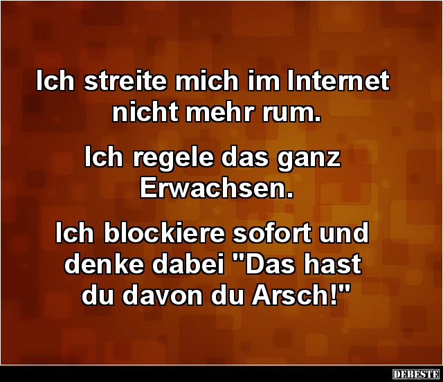 Ich streite mich im Internet nicht mehr rum.. - Lustige Bilder | DEBESTE.de