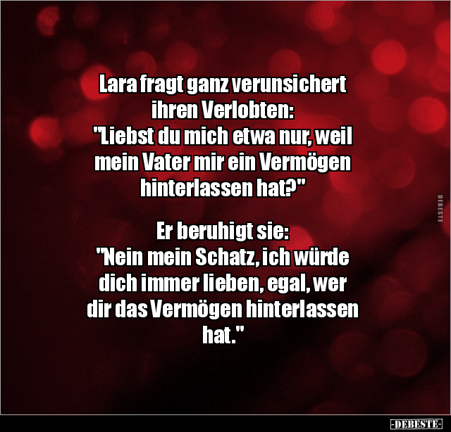 Lara fragt ganz verunsichert ihren Verlobten: "Liebst du.." - Lustige Bilder | DEBESTE.de
