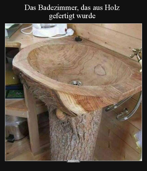 Das Badezimmer, das aus Holz gefertigt wurde.. - Lustige Bilder | DEBESTE.de