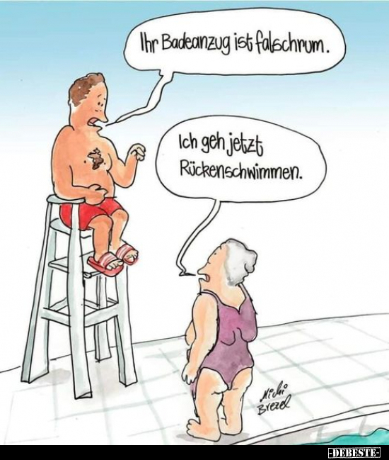 Ihr Badeanzug ish falschrum.. - Lustige Bilder | DEBESTE.de