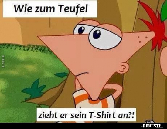 Wie zum Teufel zieht er sein T-Shirt an?!.. - Lustige Bilder | DEBESTE.de