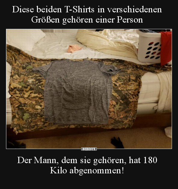 Diese beiden T-Shirts in verschiedenen Größen gehören einer.. - Lustige Bilder | DEBESTE.de