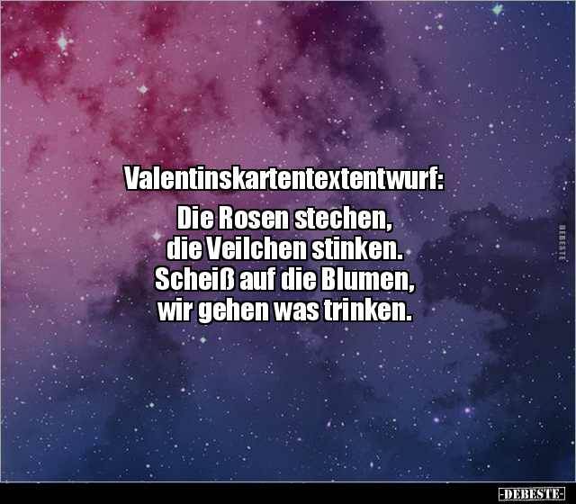 Valentinskartentextentwurf: Die Rosen stechen, die.. - Lustige Bilder | DEBESTE.de