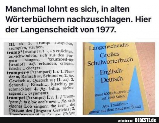 Aus dem Schulwörterbuch von Langenscheidt, 1977 - Lustige Bilder | DEBESTE.de