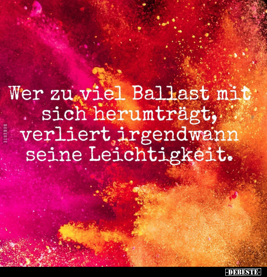 Wer zu viel Ballast mit sich herumträgt, verliert.. - Lustige Bilder | DEBESTE.de
