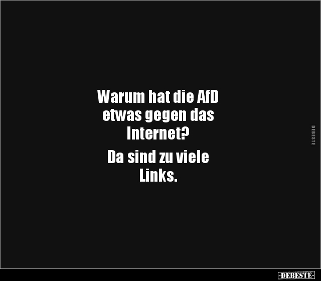 Warum hat die AfD etwas gegen das Internet?.. - Lustige Bilder | DEBESTE.de