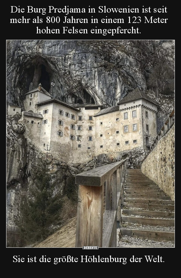 Die Burg Predjama in Slowenien ist seit mehr als 800 Jahren.. - Lustige Bilder | DEBESTE.de