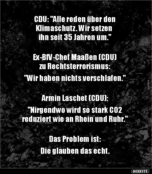 CDU: "Alle reden über den Klimaschutz. Wir setzen ihn.." - Lustige Bilder | DEBESTE.de
