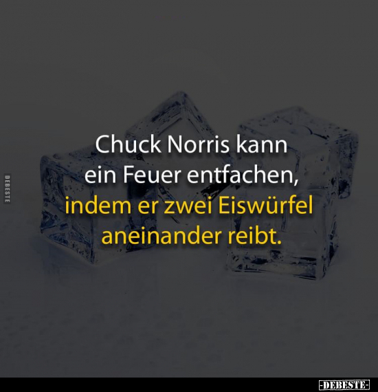 Chuck Norris kann ein Feuer entfachen.. - Lustige Bilder | DEBESTE.de