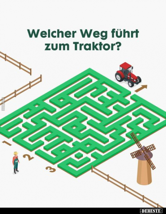 Welcher Weg führt zum Traktor?.. - Lustige Bilder | DEBESTE.de