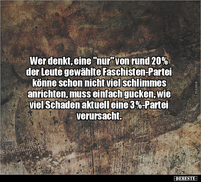 Wer denkt, eine "nur" von rund 20% der Leute.. - Lustige Bilder | DEBESTE.de