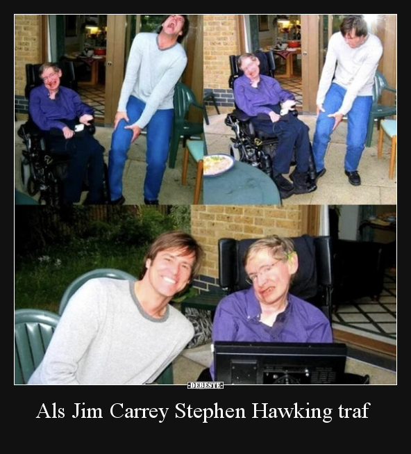 Als Jim Carrey Stephen Hawking traf.. - Lustige Bilder | DEBESTE.de