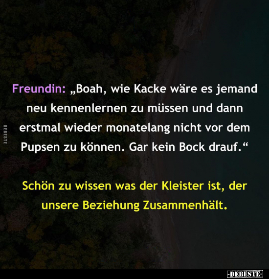Freundin:"Boah, wie Ka*cke wäre es jemand neu kennenlernen.." - Lustige Bilder | DEBESTE.de