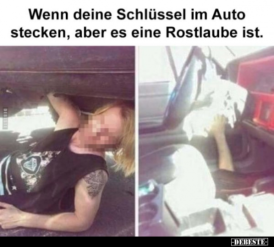 Wenn deine Schlüssel im Auto stecken, aber es eine.. - Lustige Bilder | DEBESTE.de