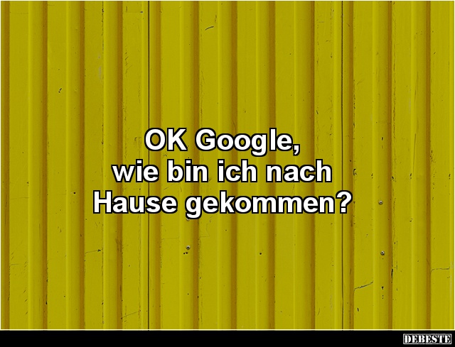 Ok Google Wie Bin Ich Nach Hause Gekommen Lustige Bilder