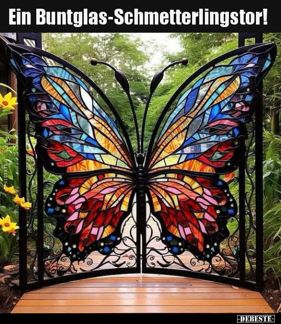 Ein Buntglas-Schmetterlingstor!.. - Lustige Bilder | DEBESTE.de