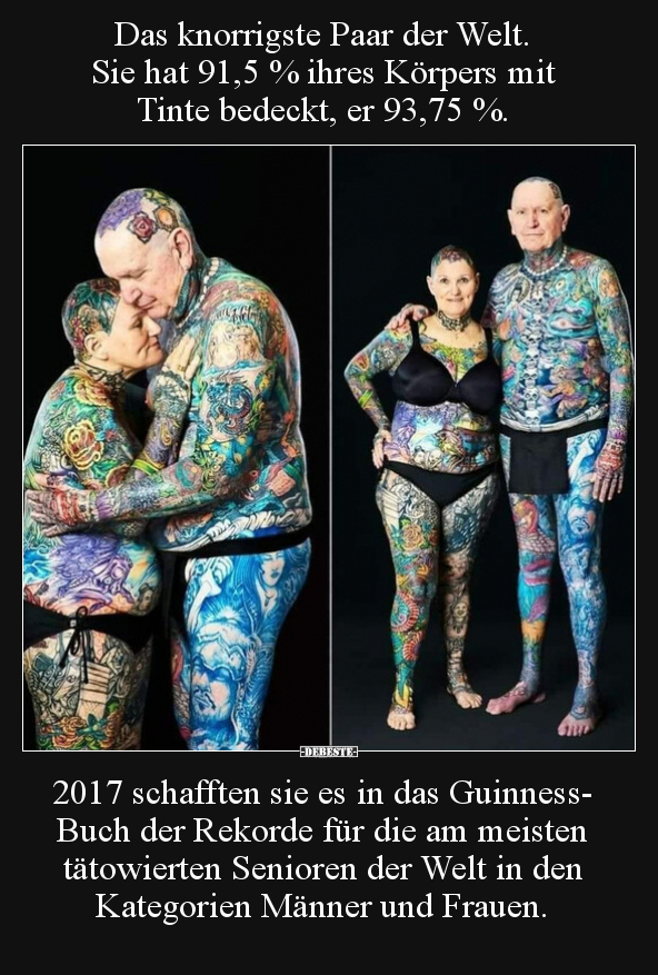 Das knorrigste Paar der Welt. Sie hat 91,5% ihres Körpers.. - Lustige Bilder | DEBESTE.de