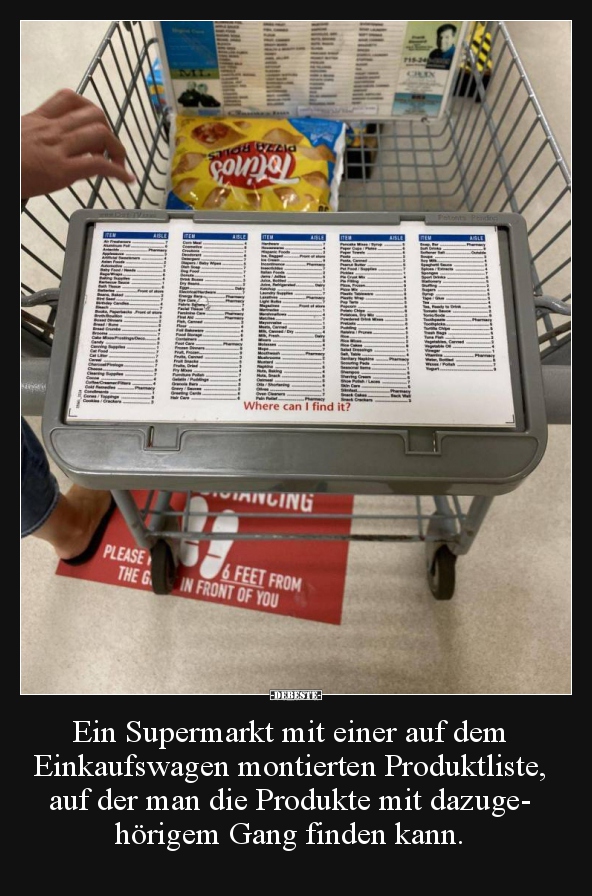 Ein Supermarkt mit einer auf dem Einkaufswagen montierten.. - Lustige Bilder | DEBESTE.de