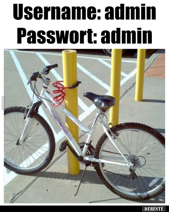 Username: admin / Passwort: admin.. - Lustige Bilder | DEBESTE.de