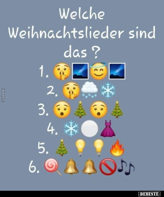 Welche Weihnachtslieder sind das ?.. - Lustige Bilder | DEBESTE.de