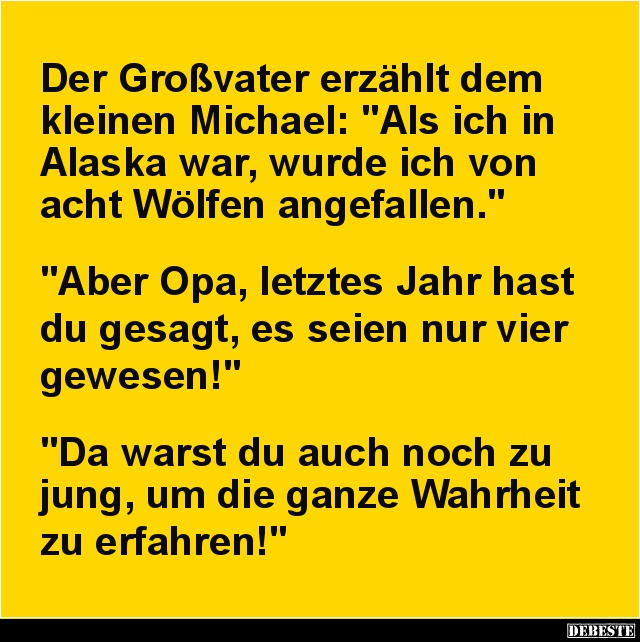 Der Großvater erzählt dem kleinen Michael.. - Lustige Bilder | DEBESTE.de