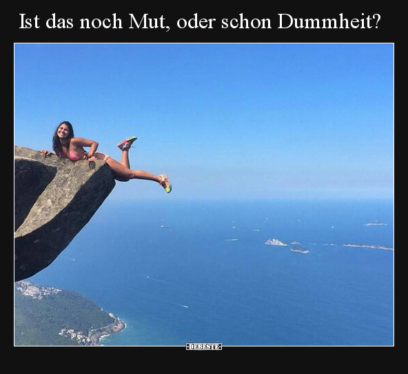 Ist das noch Mut, oder schon Dummheit?.. - Lustige Bilder | DEBESTE.de