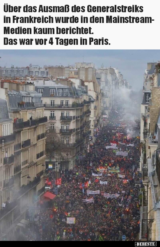 Über das Ausmaß des Generalstreiks in Frankreich wurde in.. - Lustige Bilder | DEBESTE.de