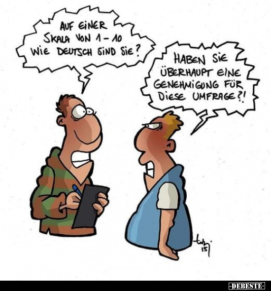 Auf einer Skala von 1-10, wie Deutsch sind Sie?.. - Lustige Bilder | DEBESTE.de