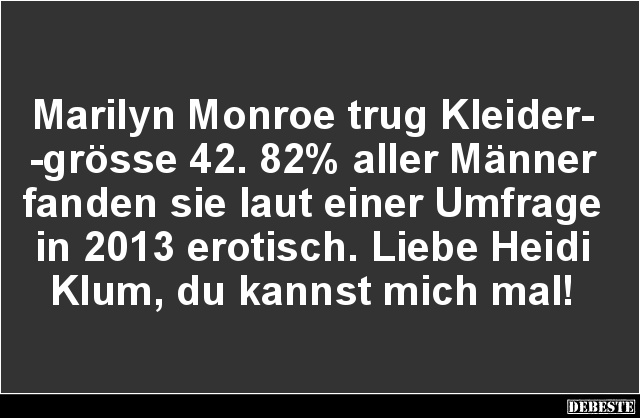 Marilyn Monroe trug Kleidergrösse 42.. - Lustige Bilder | DEBESTE.de