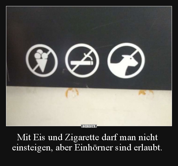 Mit Eis und Zigarette darf man nicht einsteigen, aber.. - Lustige Bilder | DEBESTE.de