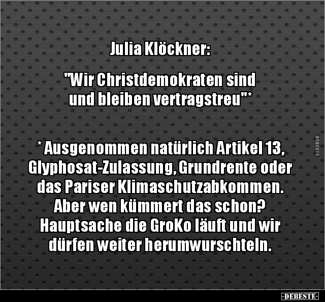 Julia Klöckner:  "Wir Christdemokraten sind und bleiben.." - Lustige Bilder | DEBESTE.de