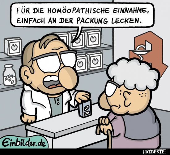 Für die homöopathische Einnahme, einfach an der Packung lecken.. - Lustige Bilder | DEBESTE.de