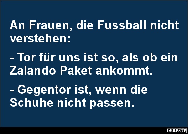 An Frauen, die Fussball nicht verstehen.. - Lustige Bilder | DEBESTE.de