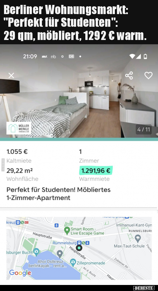 Berliner Wohnungsmarkt: "Perfekt für Studenten".. - Lustige Bilder | DEBESTE.de