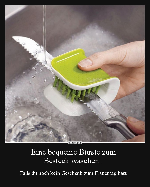 Eine bequeme Bürste zum Besteck waschen.. - Lustige Bilder | DEBESTE.de