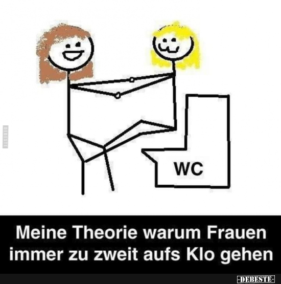 Meine Theorie warum Frauen immer zu zweit aufs Klo gehen.. - Lustige Bilder | DEBESTE.de