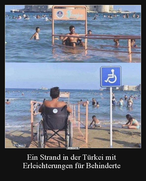 Ein Strand in der Türkei mit Erleichterungen für.. - Lustige Bilder | DEBESTE.de