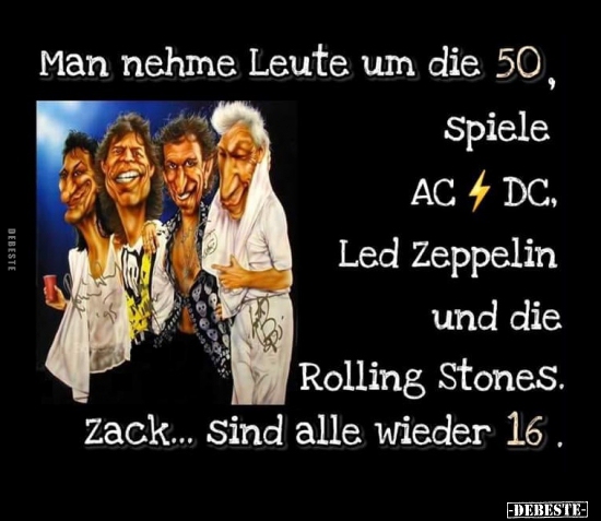 Man nehme Leute um die 50, spiele AC DC, Led Zeppelin und.. - Lustige Bilder | DEBESTE.de