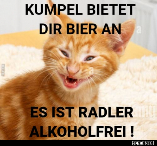Kumpel bietet dir Bier an... es ist Radler alkoholfrei!.. - Lustige Bilder | DEBESTE.de