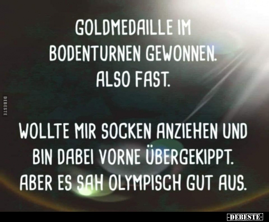 Goldmedaille im Bodenturnen gewonnen. Also fast... - Lustige Bilder | DEBESTE.de