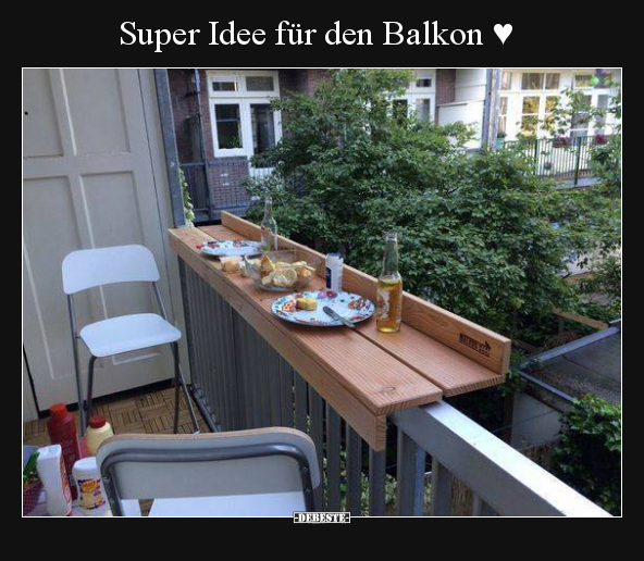 Super Idee für den Balkon ♥.. - Lustige Bilder | DEBESTE.de