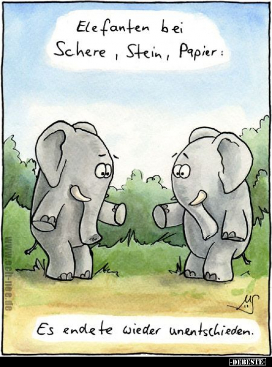 Elefanten bei Schere, Stein Papier.. - Lustige Bilder | DEBESTE.de